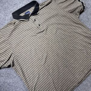 Vintage 90s Catalina Men 3XL Polo Short Sleeve All Over Print Checker‎